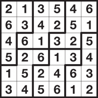Jigsaw Sudoku example